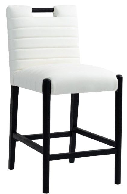 Meridian Furniture Aimee Black/Cream Leather Counter Stool-0