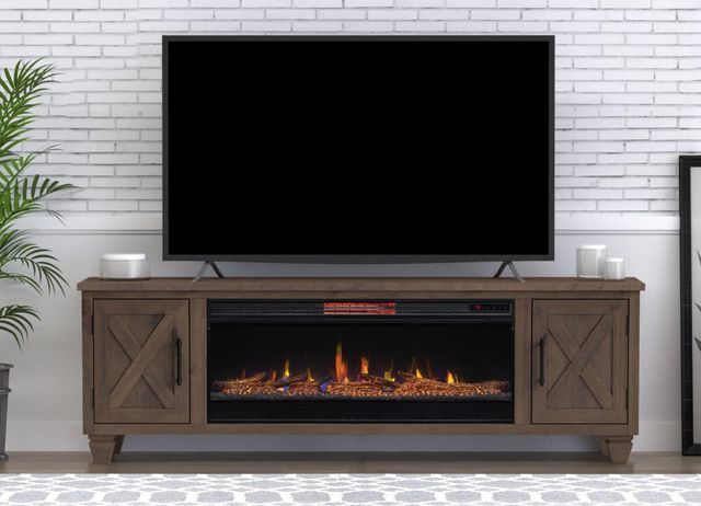 Legends Home Real Cozy Liberty Barnwood 78" Fireplace Console-1