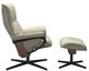 Stressless® by Ekornes® Customizable Mayfair Medium Manual Recliner and Ottoman with Cross Base-1