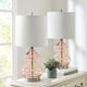 Olliix by 510 Design Ellipse 2 Pink Table Lamp Set-2