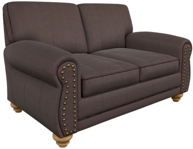 Best® Home Furnishings Customizable Noble Leather Loveseat with Honey Birch Legs-0