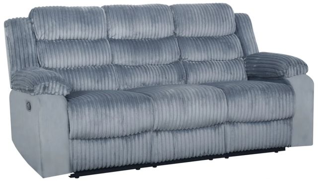 New Classic® Home Furnishings Willow Gray Manual Dual Reclining Sofa-0
