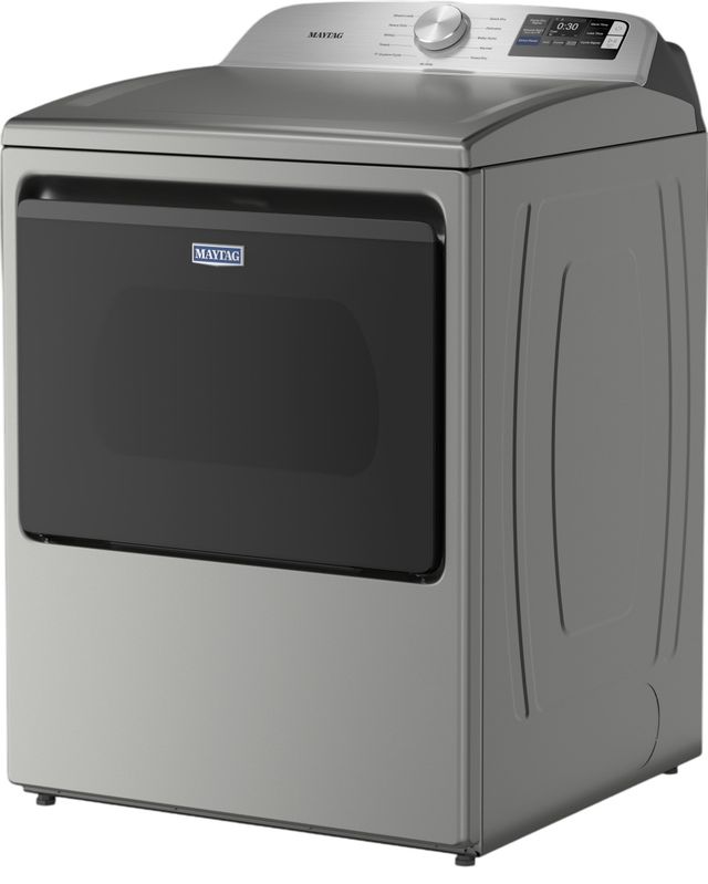 Maytag® 7.4 Cu. Ft. Classic Silver Smart Front Load Electric Dryer with Extra Power-4