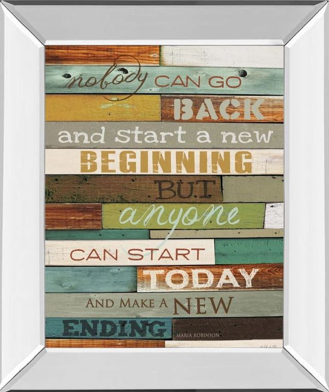 Classy Art Make A New Ending by Marla Rae Motivational Mirror Mirror Framed Wall Art-0