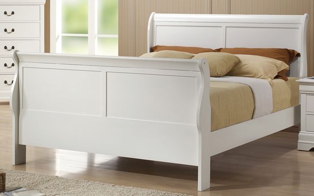 Coaster® Louis Philippe 5-Piece White Queen Sleigh Bedroom Set-1