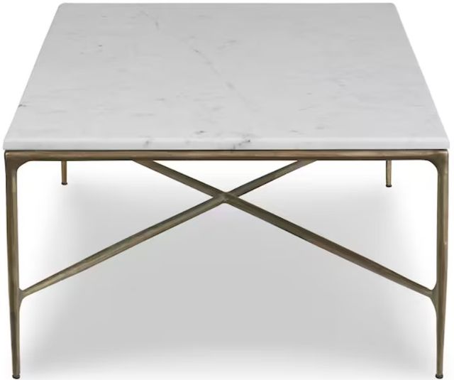Bassett® Furniture Keswick Bronze/White Rectangular Cocktail Table-2