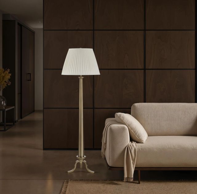 Renwil® Everren Lucerna Antique Brushed Brass Floor Lamp-2