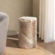 Classic Home Norfolk Brown/Ivory Small Round Display Pedestal-1
