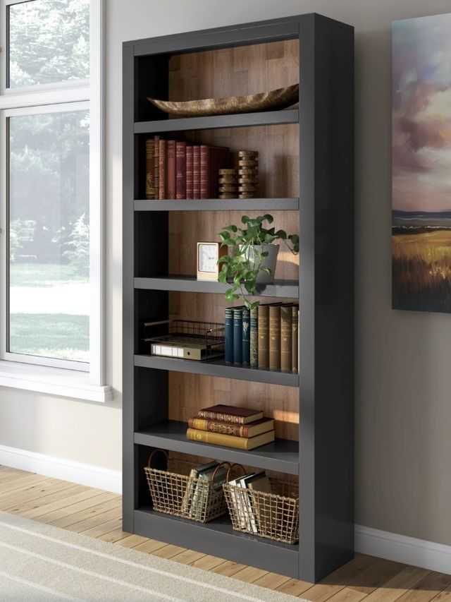 Signature Design by Ashley® Wildenauer Black/Brown Bookcase-1