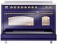 Ilve® Nostalgie II Series 48" Blue Pro Style Induction Range-4