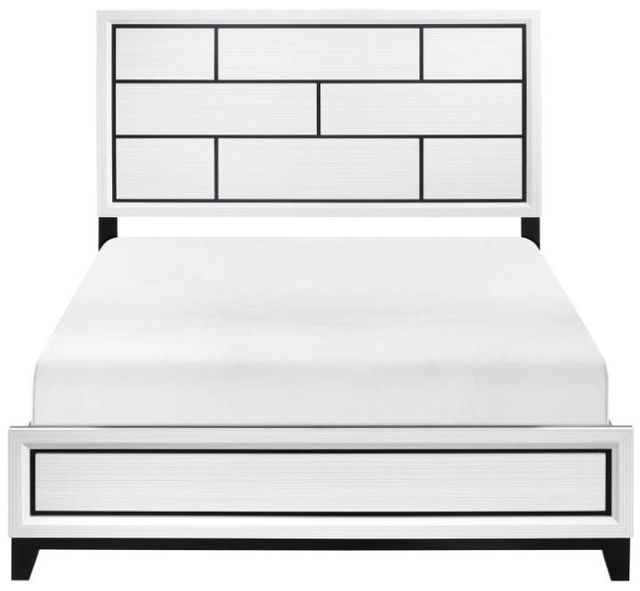 Homelegance® Davi White Queen Panel Bed-2