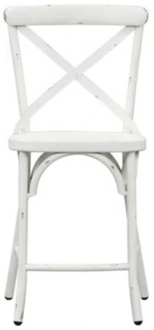 Liberty Furniture Vintage Antique White X Back Counter Stool-0