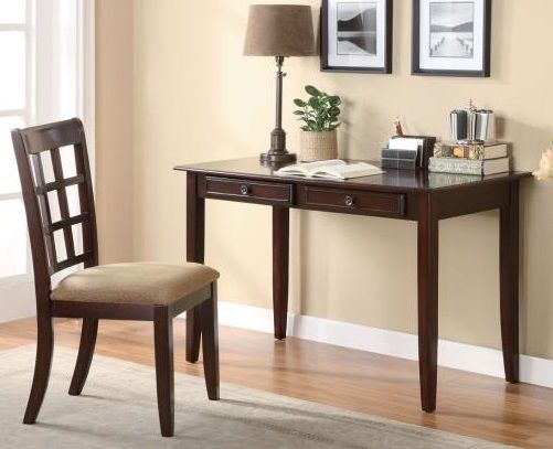 Coaster® Newton 2-Piece Dark Amber/Tan Writing Desk Set-1