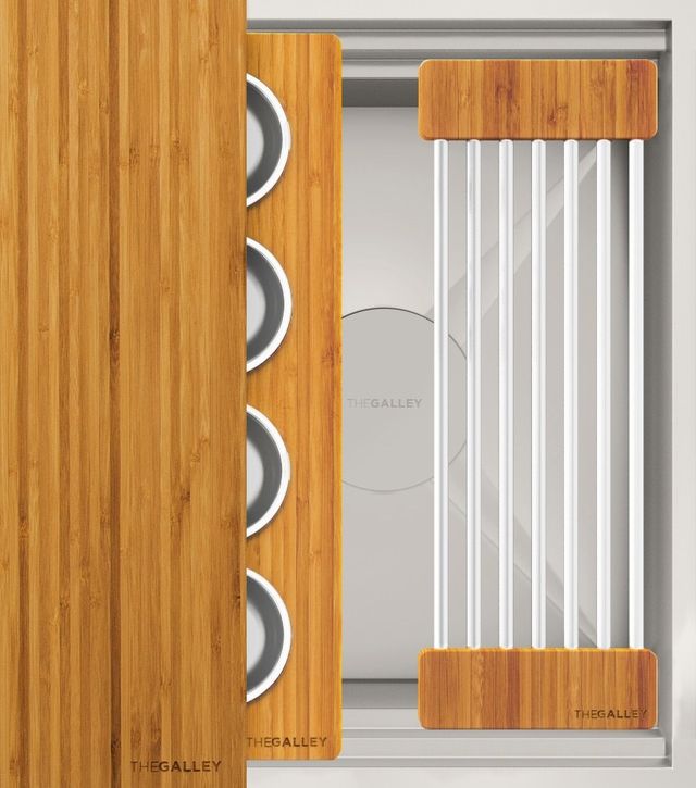 The Galley® 18" Natural Golden Bamboo Ideal ThinTop™ BarStation® 18-0