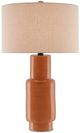 Currey & Company Janeen Flax/Orange Table Lamp-0