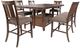 Jofran Inc. Mission Viejo 6-Piece Warm Brown Counter Dining Set-0