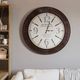 YHD Dark Brown/White Wall Clock-1