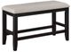 Crown Mark Fulton Black/Light Gray Counter Height Dining Bench-0