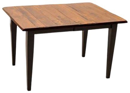 Members Amish Customizable Heritage Woodcrafters Province 36" x 48" Extendable Dining Table with 2-Leaves-0
