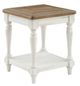 Winners Only® Augusta Rustic Brown 20" End Table with White Base-0