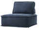 Mazin Furniture Ulrich Blue Modular Chair with Removable Bolster and Pillow-0
