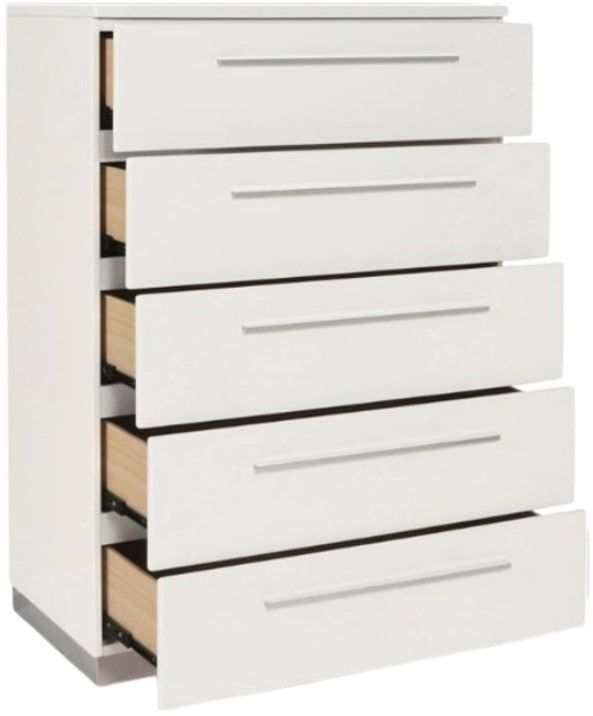 New Classic® Home Furnishings Sapphire High Gloss White Laminate Chest-3