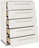 New Classic® Home Furnishings Sapphire High Gloss White Laminate Chest-3