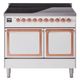 Ilve® Nostalgie II Noblesse 40'' White Pro Style Induction Range with Copper Trim-0