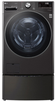 LG Black Stainless Steel Mega-Capacity Washer Laundry Pair-4