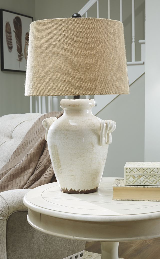 Signature Design by Ashley® Emelda Cream Table Lamp-2