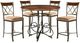 Powell® Hamilton 5-Piece Bronze/Medium Cherry/Taupe Gathering Table Set-0