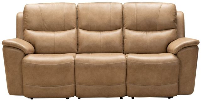 BarcaLounger® Kaden Elliott Taupe Leather Power Reclining Sofa-2
