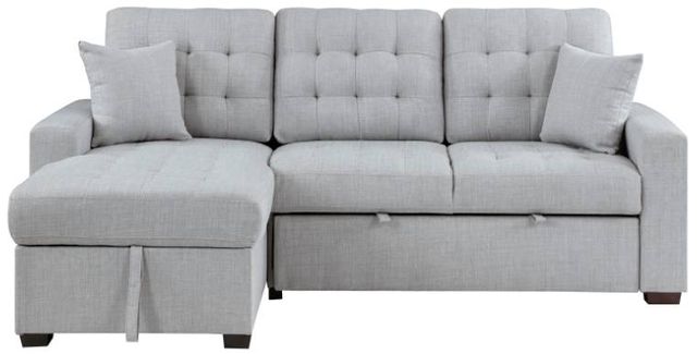 Homelegance® McCafferty 2-Piece Gray Left-Arm Facing Sleeper Sectional with Hidden Storage-3