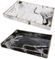 A & B Home Quinn 2-Piece Black/White Rectangular Tray Set-0