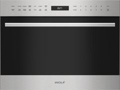 Wolf® E Series Transitional 1.6 Cu. Ft. Stainless Steel Built In Drop-Down Door Microwave Oven