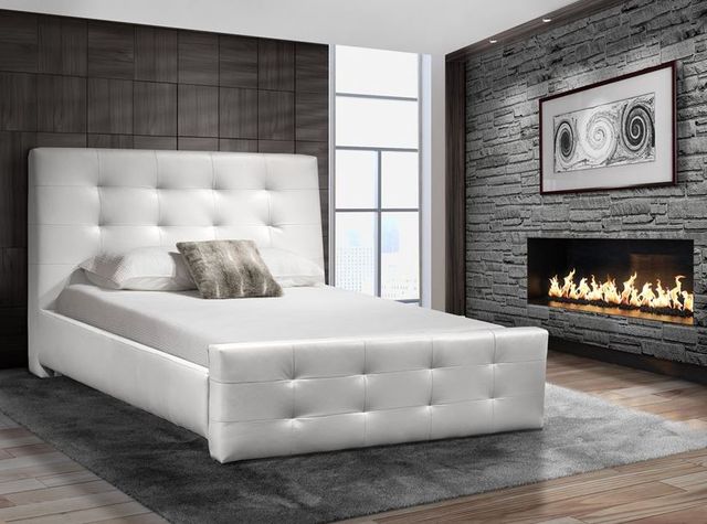Fornirama 265 Queen Complete Upholstered Panel Bed-1