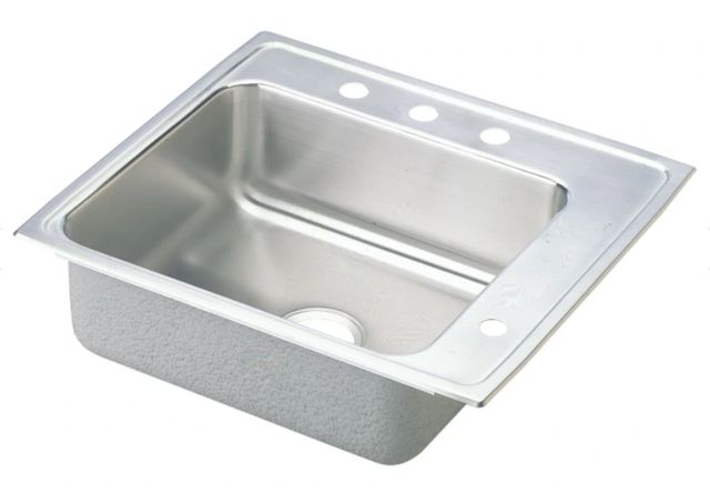 Elkay Lustertone® Classic Lustrous Satin Stainless Steel 22" x 20" x 6" Center Center Single Bowl Drop-in Classroom ADA Sink-0
