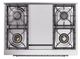 Ilve® Nostalgie II Noblesse 36'' Antique White Pro Style Dual Fuel Range with Chrome Trim-4