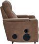 Signature Design by Ashley® Flinlock Caramel Power Glider Recliner with Audio System-3
