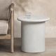 Classic Home Nysa White Concrete Outdoor End Table-1