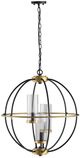 A & B Home Black/Gold Winston 3-Light Chandelier-0