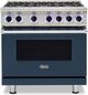 Viking® 7 Series 36" Slate Blue Pro Style Liquid Propane Gas Range-0