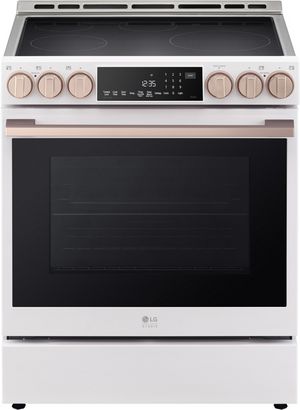 LG Studio 30" Essence White Slide In Induction Range