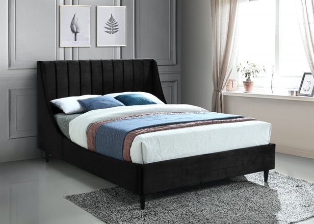 Meridian Furniture Eva Black Velvet Full Bed-3