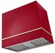 AGA Loge 36" Piccadilly Red Wall Mounted Range Hood with Polished Brass Trim-0
