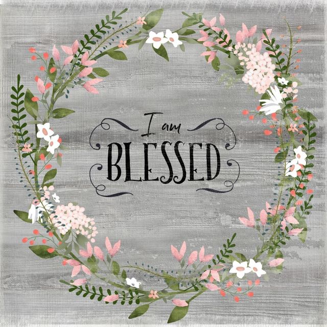 Classy Living Rustic Floral Blessed Wreath Wall Art-0