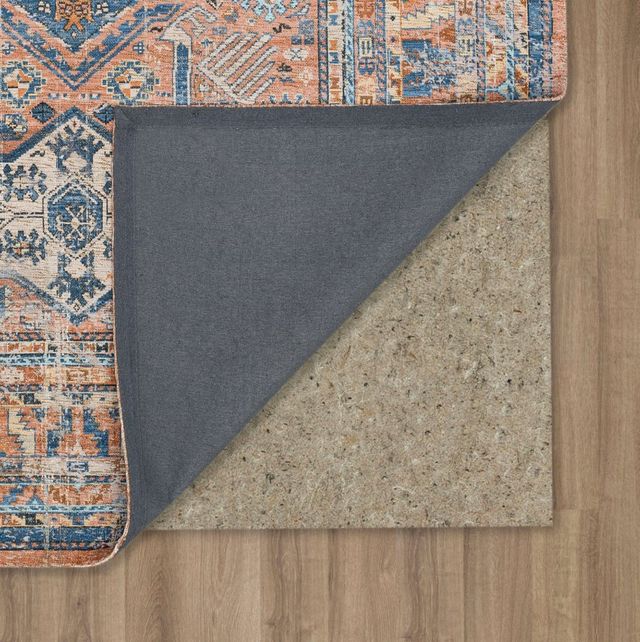 Karastan® Zula Haykota Terracotta/Rust Blue 5'x8' Area Rug-4
