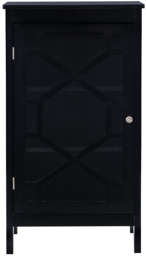 Linon Fetti Black Small Accent Cabinet-4