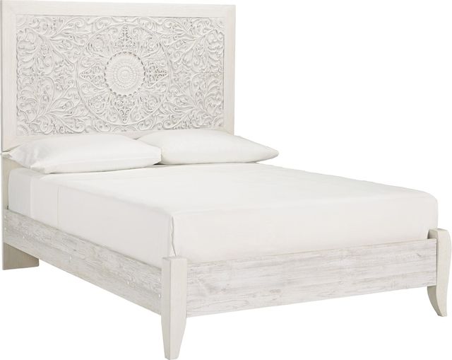 Signature Design by Ashley® Paxberry 4-Piece Whitewash Full Panel Bed Set-1
