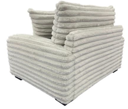 Porter International Designs Big Chill Light Gray Mondo Chair and a Half-3